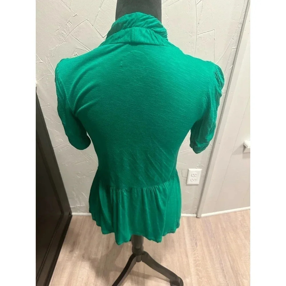 INC ruffled cardigan. Kelly Green color. XS - Picture 2 of 4